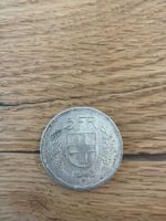 Schweizer 5 Franken Münze Silber Jahrgang 1949 echt