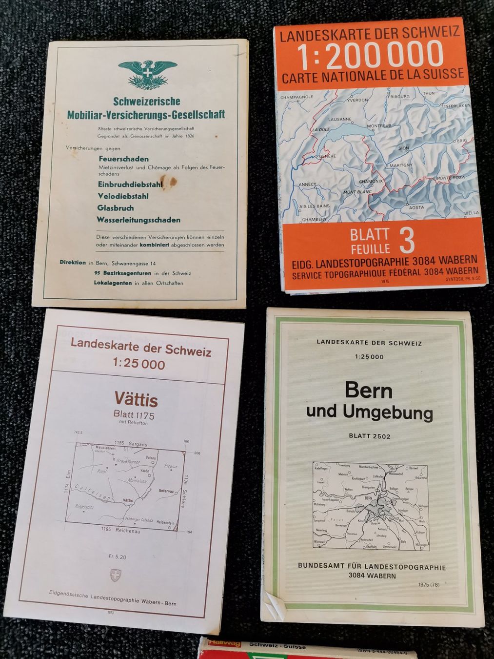 Cartine & Atlanti: Alte Schweizer Landkarten, Landkarten CH, Schweizer Karten – Usato da Wiedlisbach venduto da materialkreislauf 1