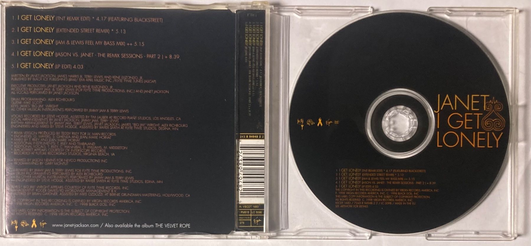 CD: JANET JACKSON - I GET LONELY – Usato da Poliez-Pittet venduto da Newtown-Records 1