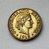 1918 10 Rappen Messing -unz