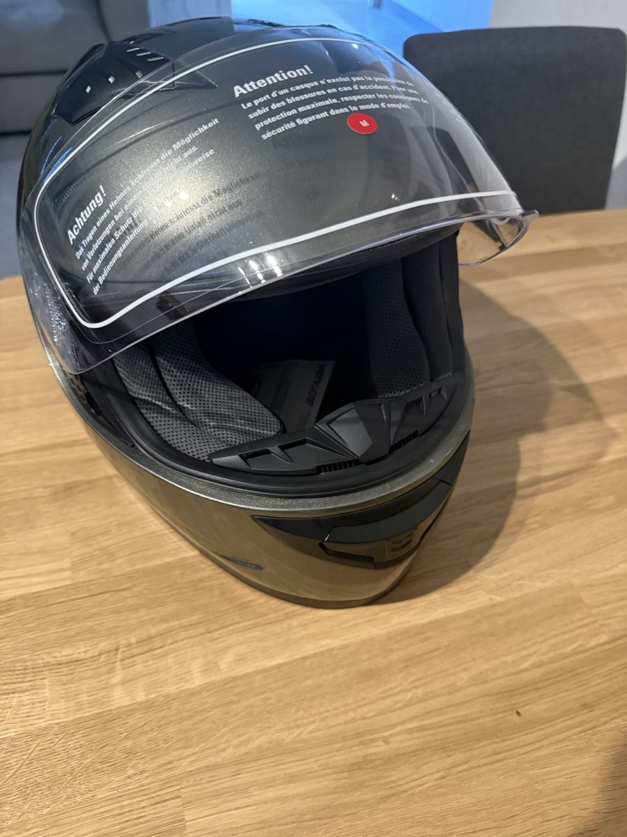 Caschi & visiere: Casque de moto gris neuf - Taille M - Sécurité optimale – Nuovo e nell'imballaggio originale da Orvin venduto da rochacarla 3