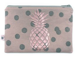 Kosmetiktasche «Ananas Mauve» von ZuckerFrosch, Hand made
