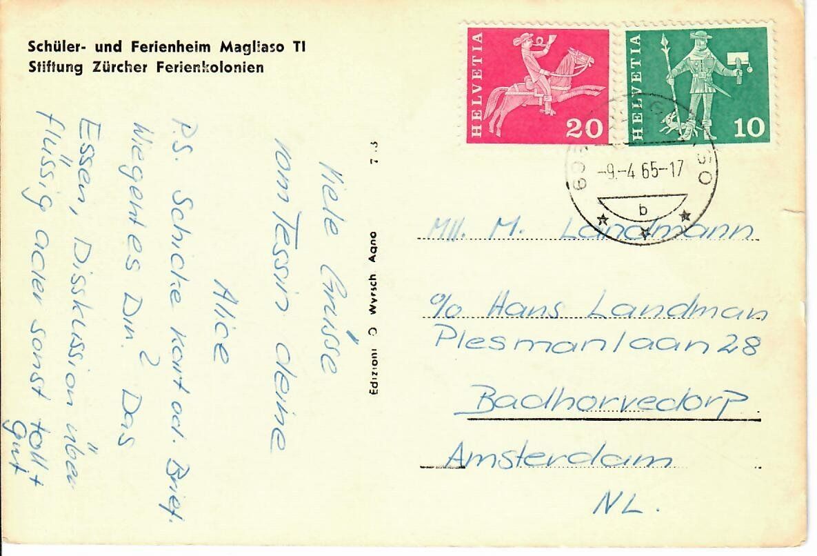 Cartoline postali: Ferienheim Magliaso – Usato da Hochdorf venduto da Ziegel-16 1