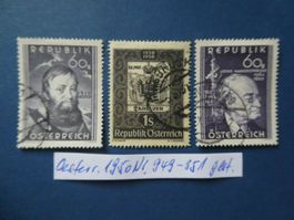 Österreich 1950 Nr. 949-951 gestempelt