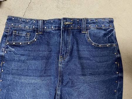 Jeans Jupe mit Nieten