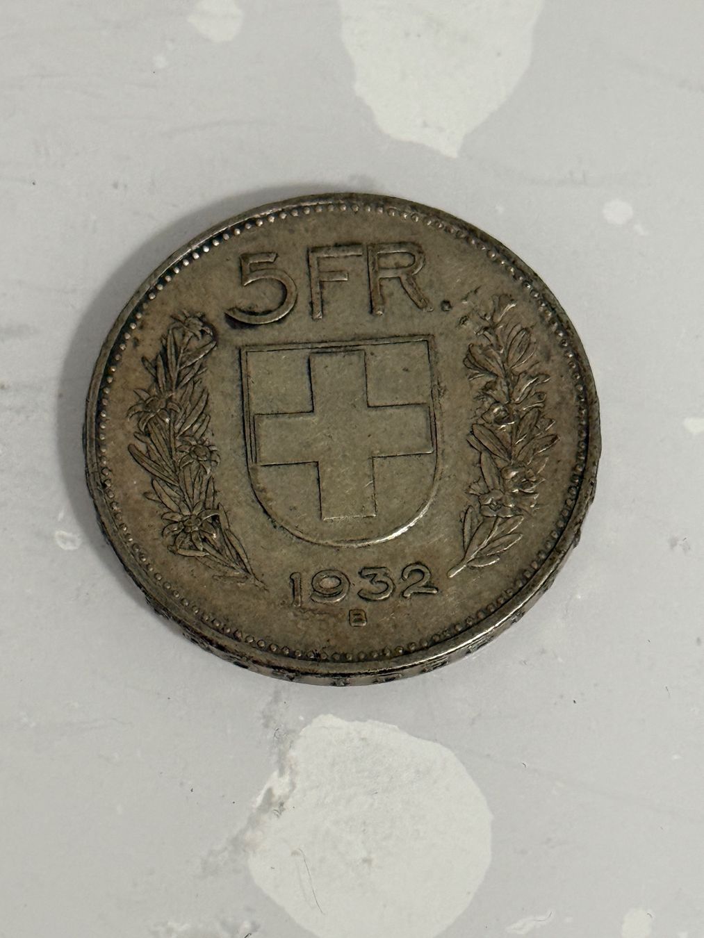 Alle Münzen: 5 Franken 1932  Silber – Gebraucht aus Wallisellen von SWISS_SILVER1 1