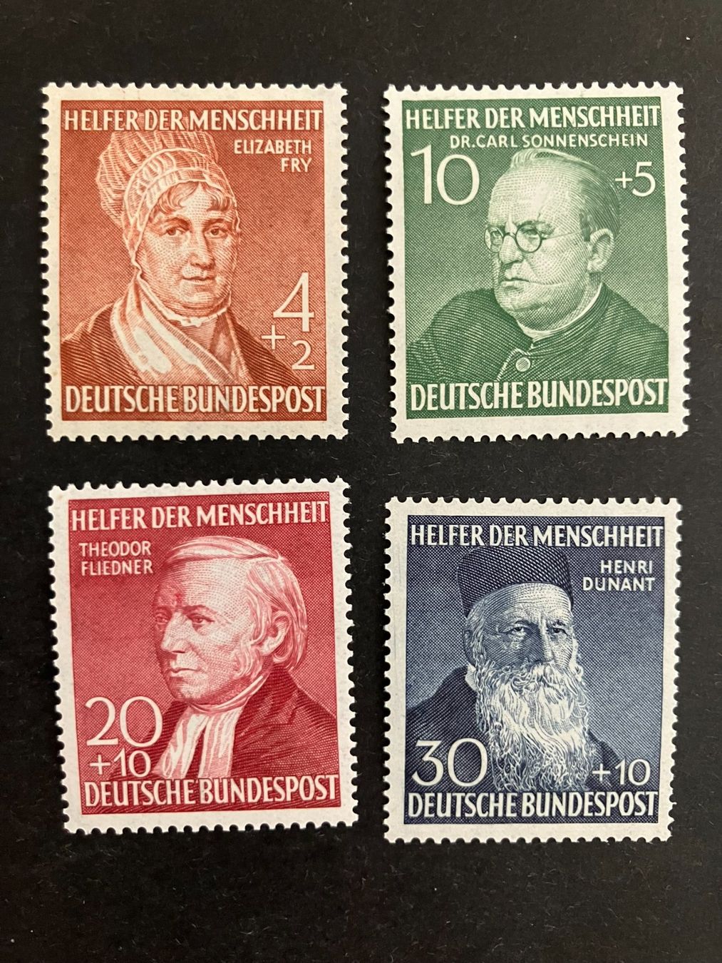 Tutti i francobolli: BRD 1952, Mi 156-59, **, KP 130.-- – Usato da Würenlos venduto da Eulenpostuhu