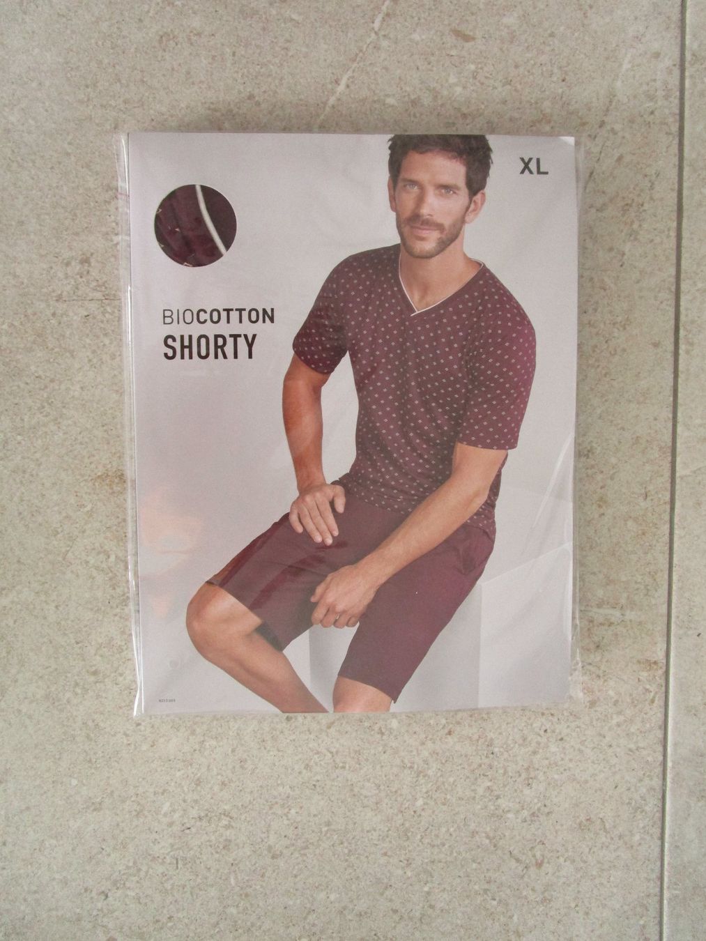 Pigiami: Pyiama/Shorty, Gr. XL, bordeaux – Nuovo e nell'imballaggio originale da Grenchen venduto da Bass25