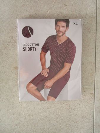 Pyiama/Shorty, Gr. XL, bordeaux