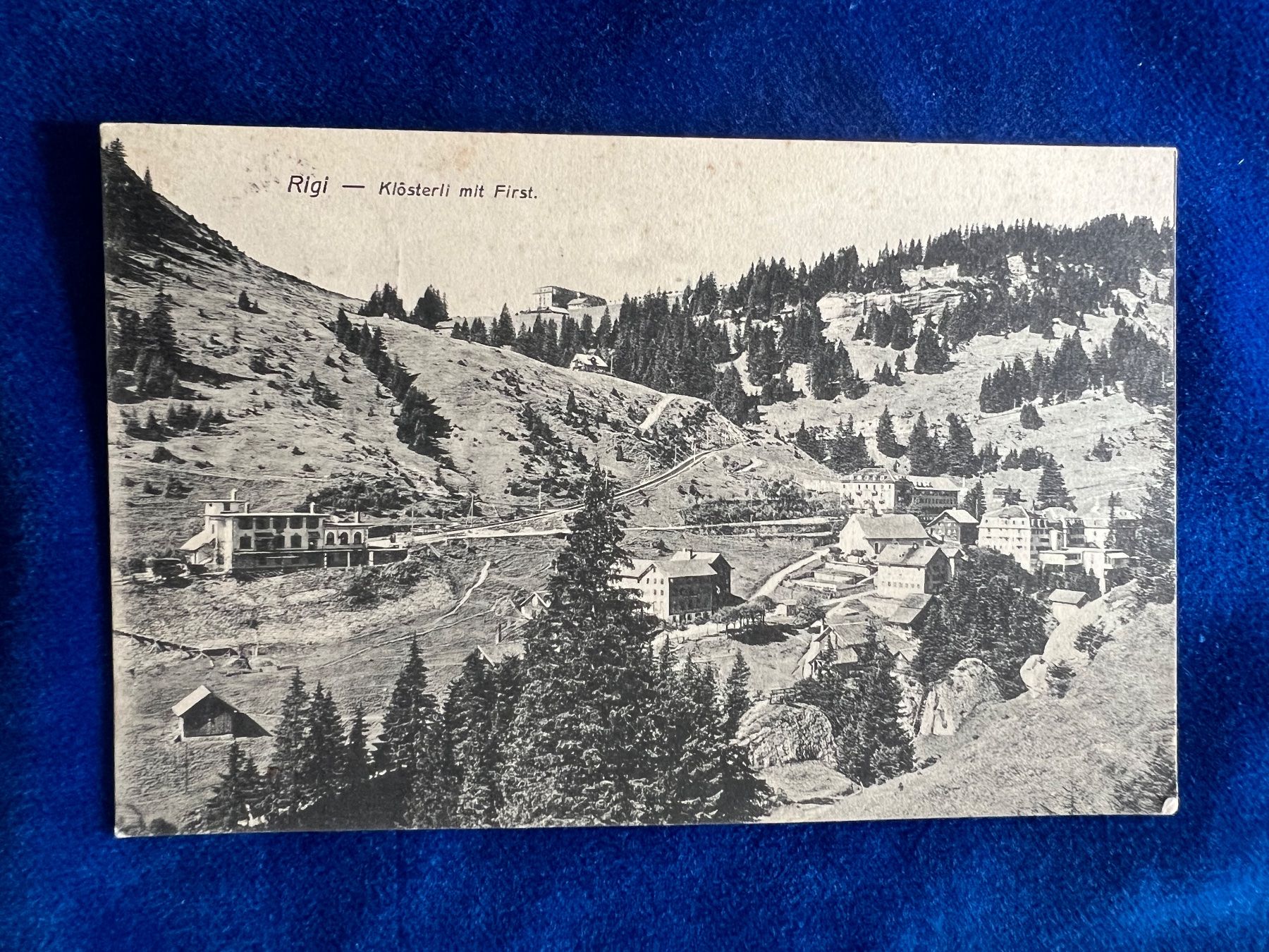 Cartoline postali: Alte Postkarte Rigi - Klosterli mit First – Usato da Hermetschwil-Staffeln venduto da militaria-schweiz
