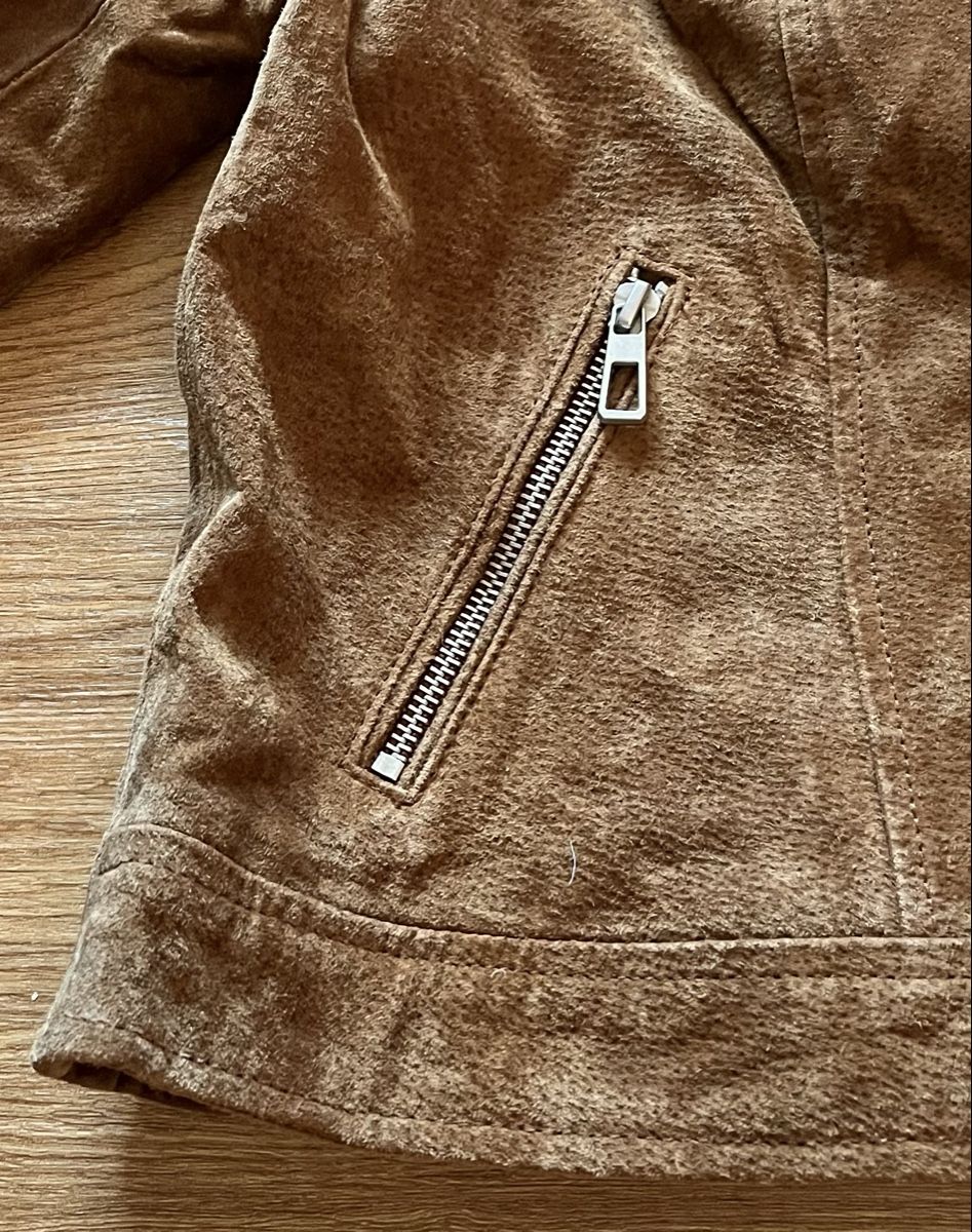 Only Giacche: Schöne Lederjacke von Only / Wildleder / Cognac – Nuovo (secondo la descrizione) da Biel/Bienne venduto da LadyDita 3