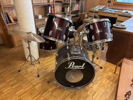 Schlagzeug Pearl inkl. Becken Paiste Top Sound Edge 14" Hi-H