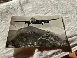 Sion vampire devant Valére et Tourbillon 1952