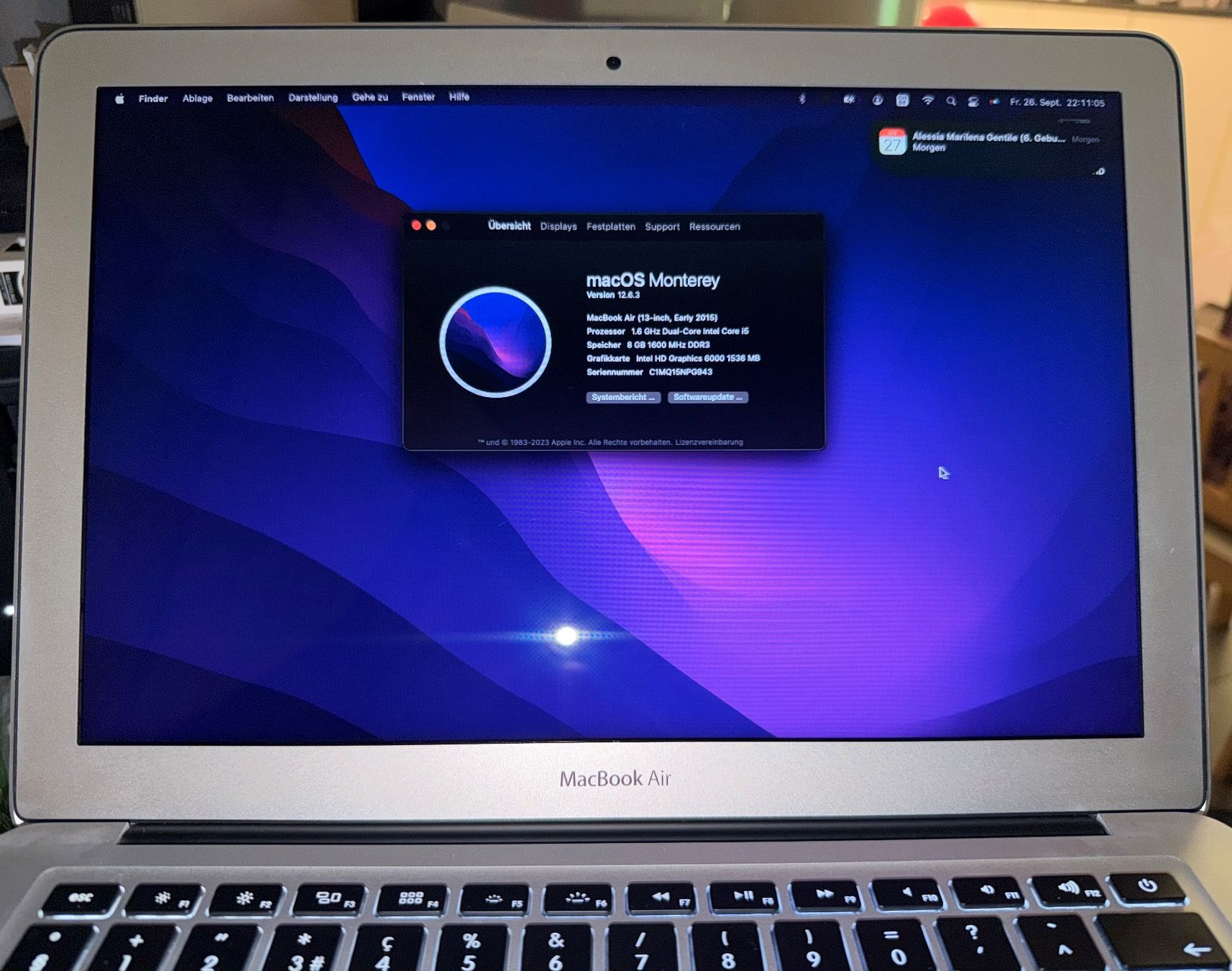 Apple Notebook: Apple MacBook Air 13,3 (Early 2015) – Usato da Grüningen venduto da Shirter