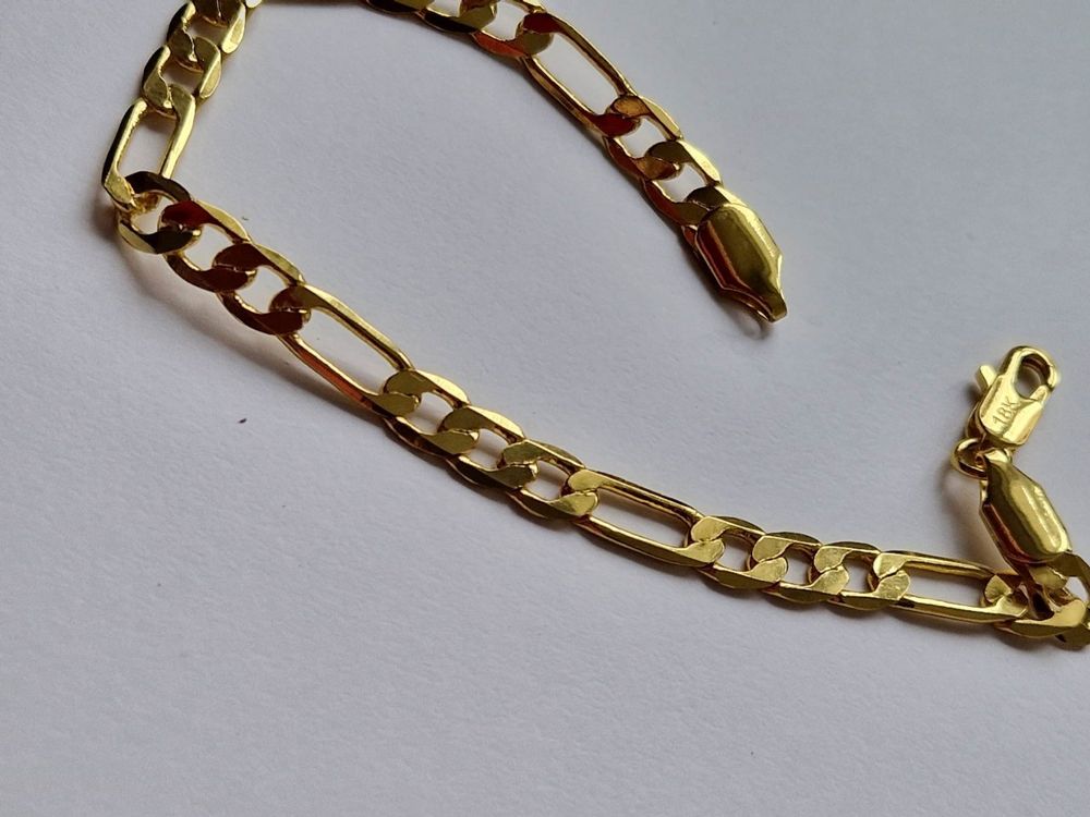 Bracelet Vintage En Poils D'éléphant Avec Monture Plaquée Or - Occasion En Bon état