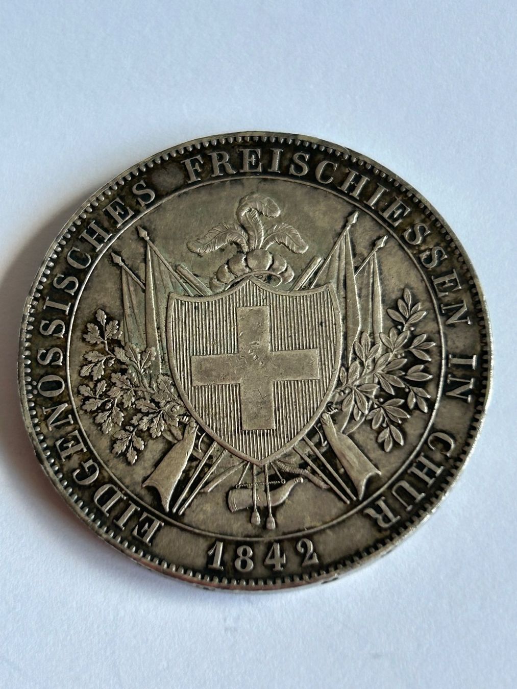 Tutti le monete: SCHÜTZENTALER  CHUR  1842 – Usato da Schmerikon venduto da Tintling
