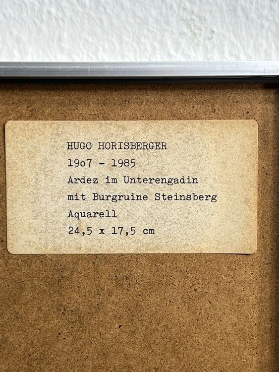 Dipinti: HUGO HORISBERGER 1907-1985 "ARDEZ" – Usato da Basel venduto da Kaffee_und_Kunst 4