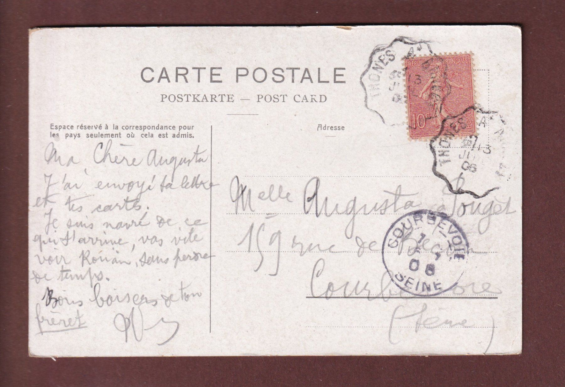 Cartoline postali: GENEVE - Vue partielle - 1906 – Usato da Pully venduto da nicecards 1