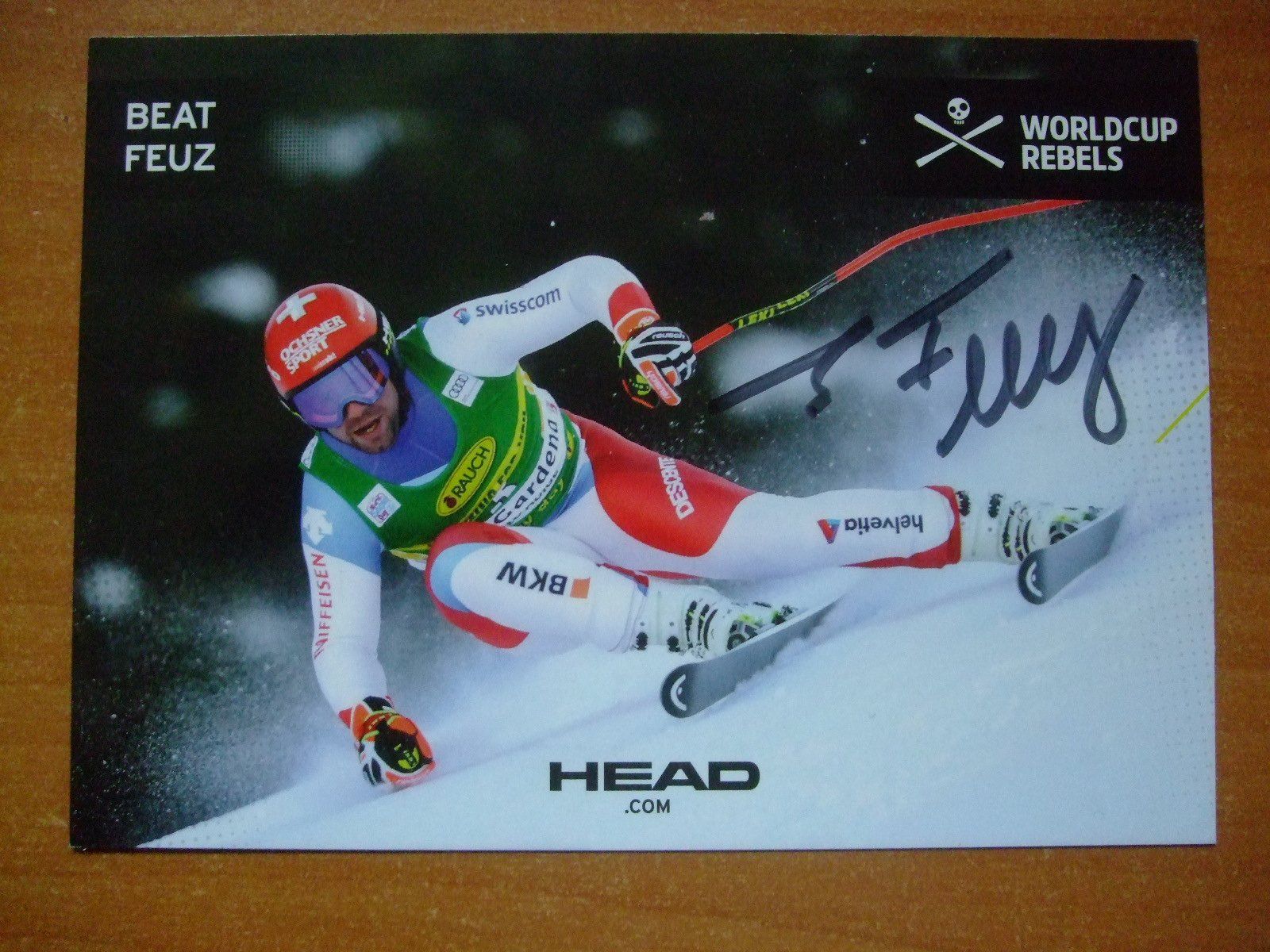 Autografi: BEAT FEUZ (CH) SKISTAR AUTOGRAMMKARTE – Usato da Schachen b. Reute venduto da Dzestar