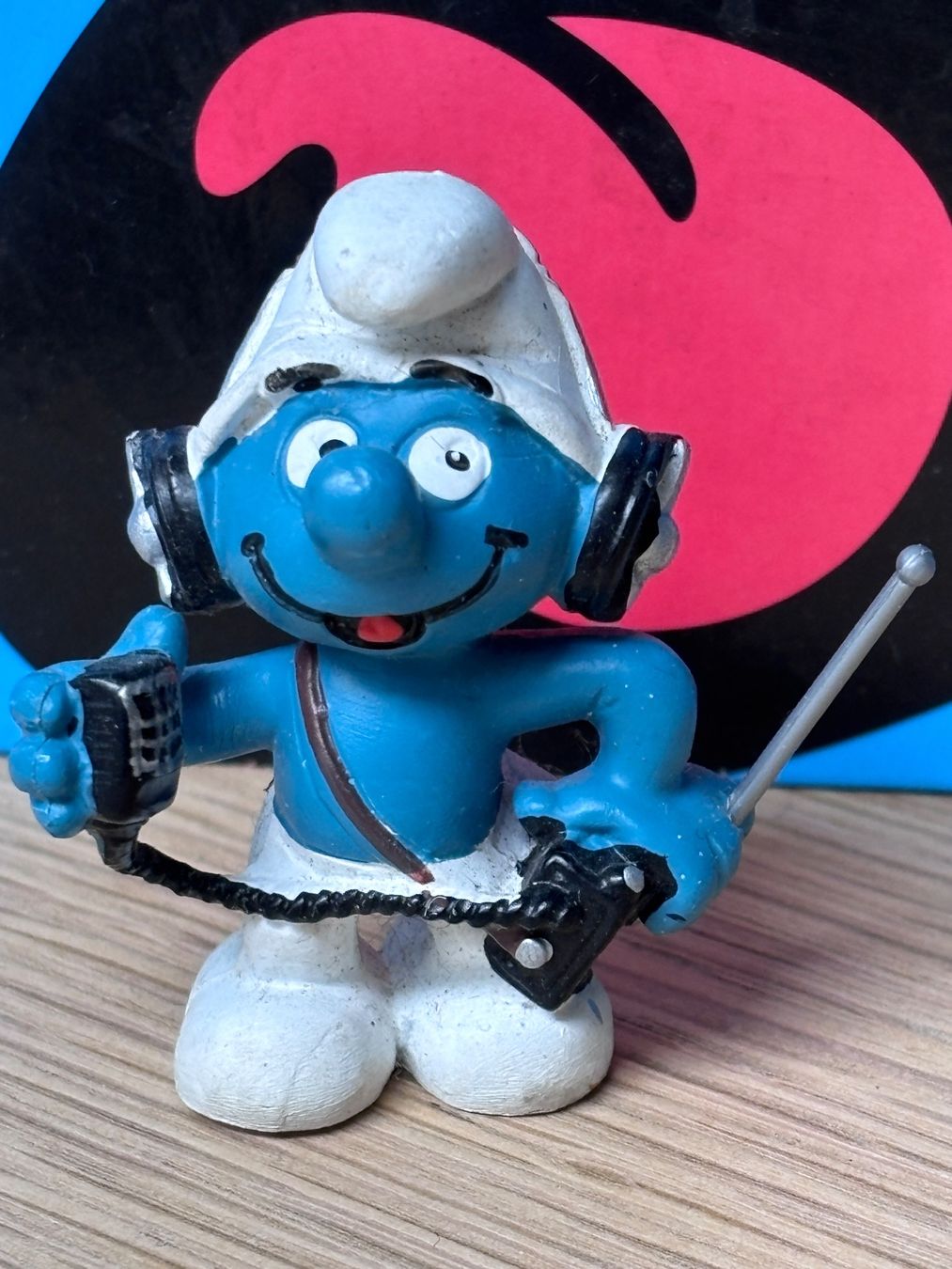 Schleich Statuette: CB-Funker Schlumpf 3, Variante mit langer Antenne – Usato da Lyss venduto da Duckszone