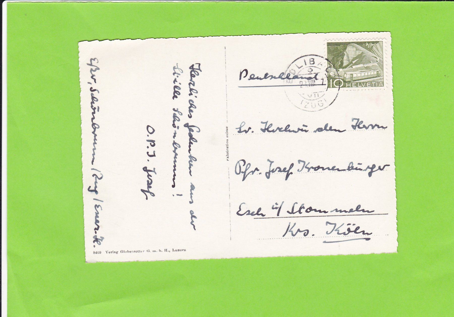 Cartoline postali: Schönbrunn bei Zug – Usato da St. Peterzell venduto da neckertal 1