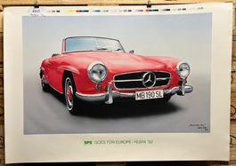 Mercedes 190 SL, Poster, 70 x 100 cm, OVP