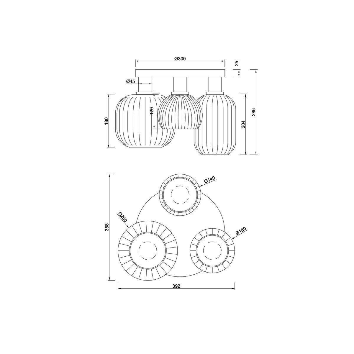 Lampadari & plafoniere: Deckenleuchte, Schwarz, Chrom, 29 cm Ø – Nuovo (secondo la descrizione) da Kreuzlingen venduto da Smart-Light 6