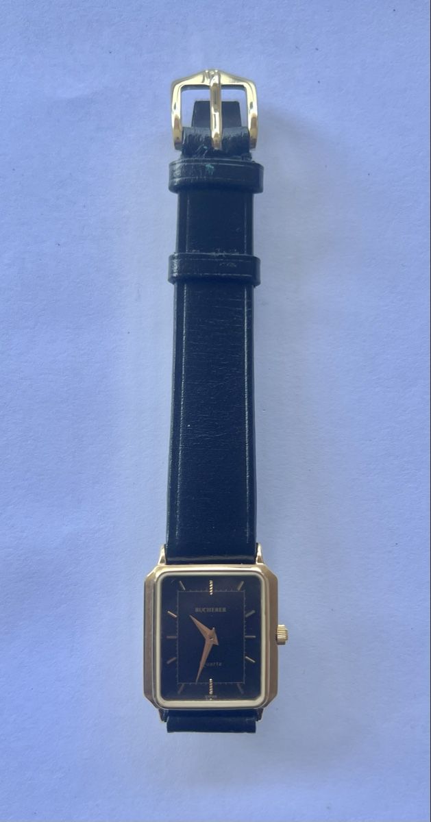 Bucherer Montres: Montre Bucherer Quartz rectangulaire plaqué or – Neuf (Voir description) à Chavornay par MD_77 2