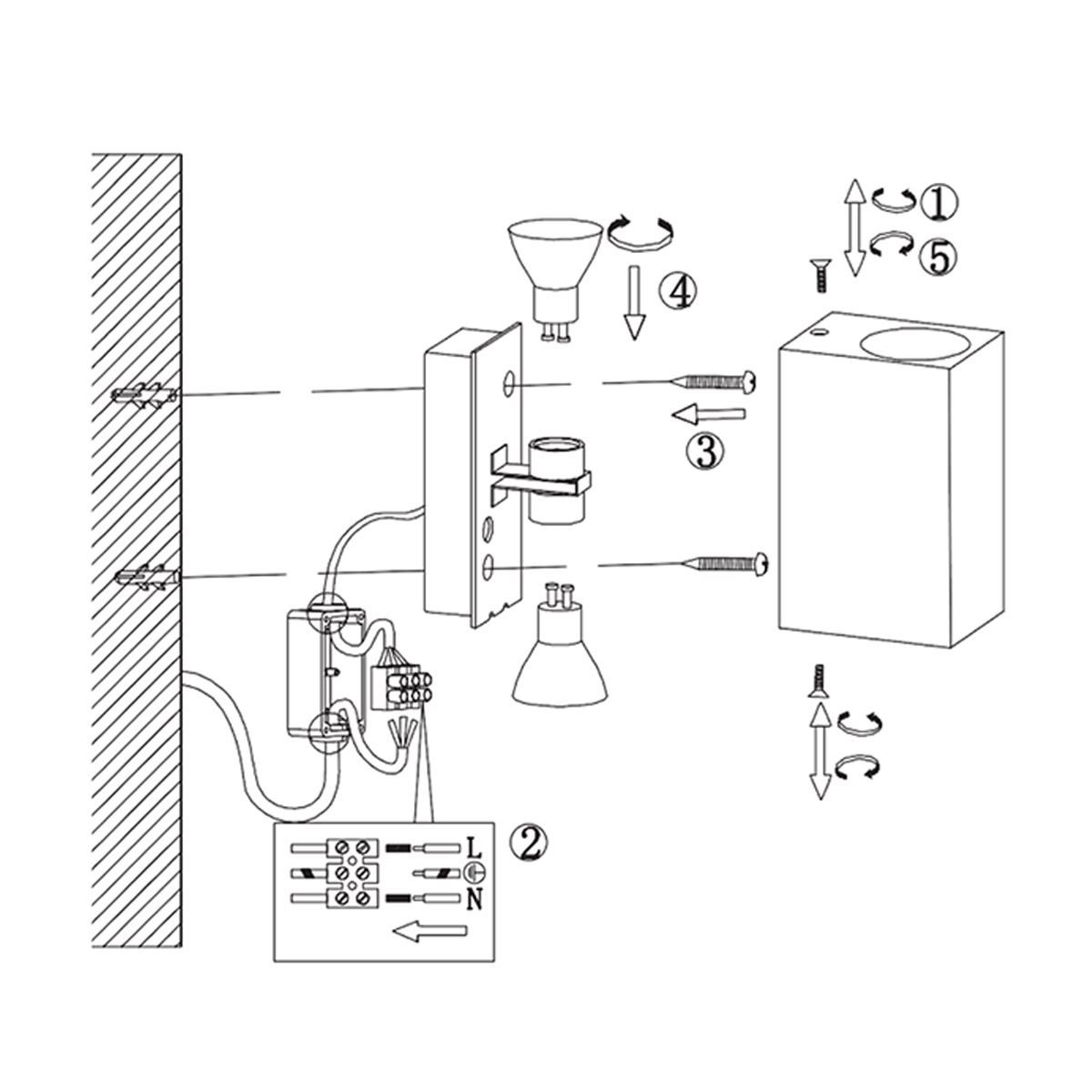 Lampade: Aussen Wandleuchte, IP44, 15 cm Höhe – Nuovo (secondo la descrizione) da Kreuzlingen venduto da Smart-Light 3