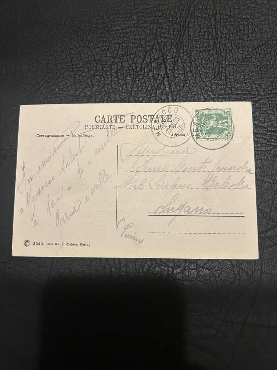 Cartoline postali: Mesocco(Cremeo) 1908 – Usato da Breganzona venduto da Milesbo 1