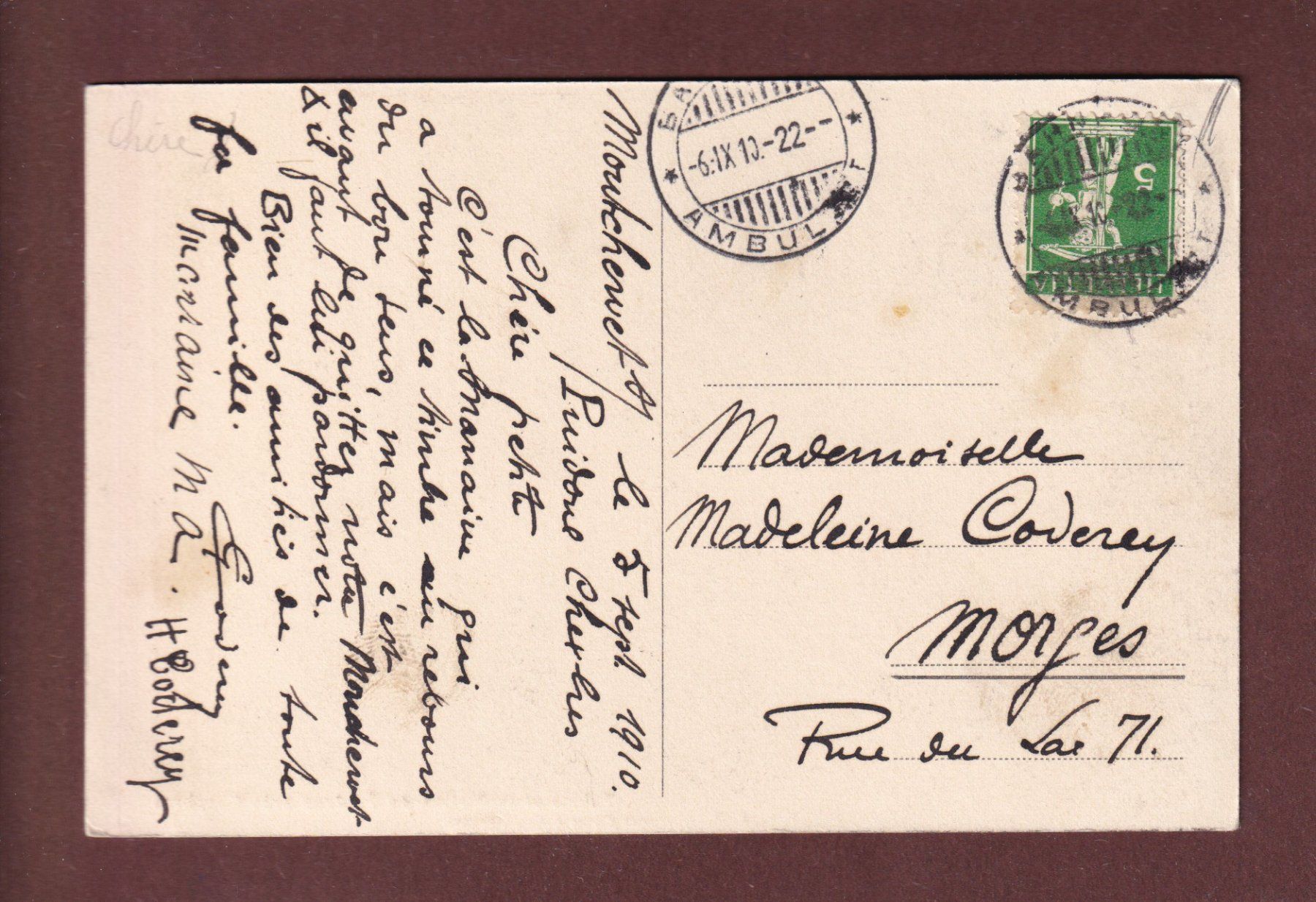 Ansichtskarten: PUBLOZ - Station de Puidoux - 1910 – Gebraucht aus Pully von nicecards-shop 1