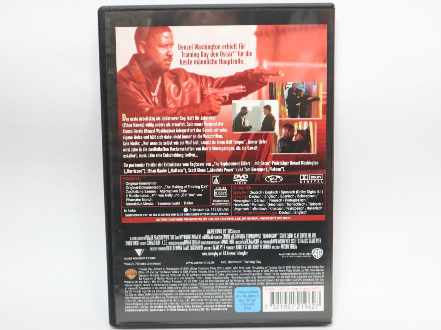 Alle DVDs: DVD Trainig Day, Denzel Washington – Gebraucht aus Eschenbach SG von Astalavista 1