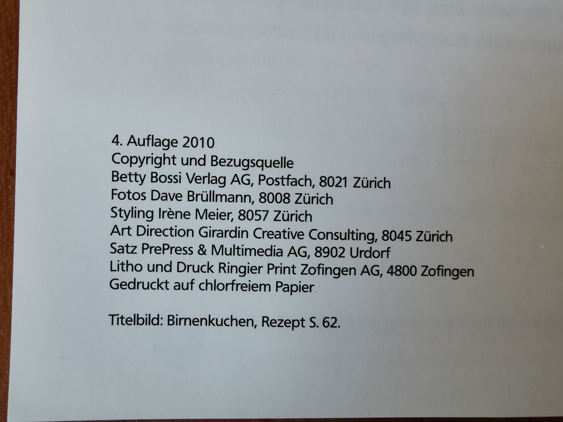Libri: Betty Bossi; Backstube – Usato da Boniswil venduto da Totomat-Lady2 3