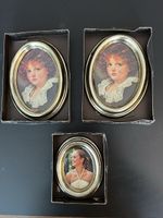 3 ovale Bilderrahmen aus Metall