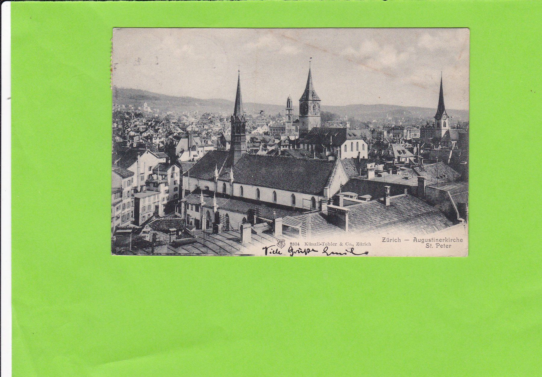 Ansichtskarten: Zürich-Augustinerkirche St. Peter – Gebraucht aus St. Peterzell von neckertal