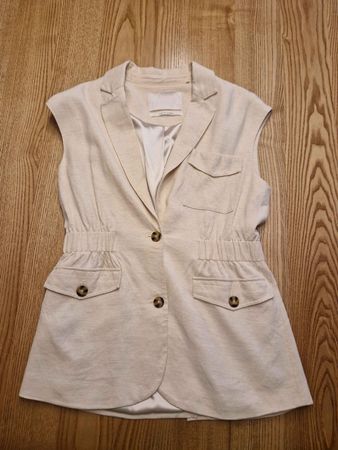 Yaya women - gilet beige sans manches beige en taille S