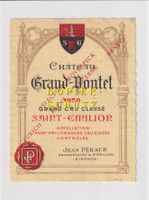 Etikette - Château Grand-Pontet 1958 (Grand cru classé) /bd