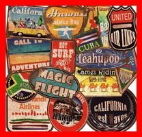 Surfing reisen Welt Globus Koffersticker 36 tlg Stickerset