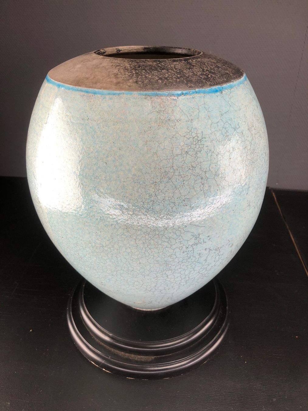 Vasi & Recipienti: Einzigartige Vase, Blau, mit Sockel, Gross, H: 39cm – Usato da Laufenburg venduto da industrial-silence 3