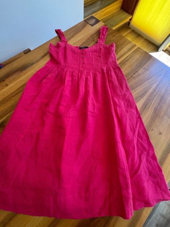 Sommerliches MaxMara Leinen Kleid Gr. 38/40 fuchsia pink NWT