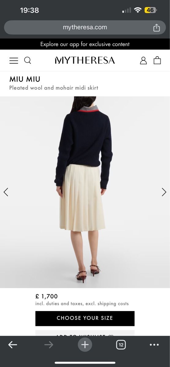 Miu Miu Gonne: Miu Miu wool mohair skirt 44 - NEW - unworn – Nuovo (secondo la descrizione) da Zürich venduto da wut_25df 4