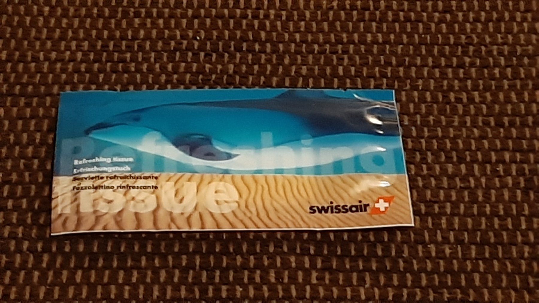Pasti del neonato: Vintage - Swissair - refreshing tissue – Usato da Porza venduto da ulletta1