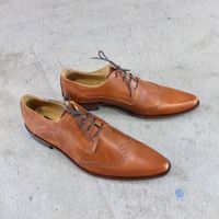 Navyboot Herren-Derby Leder Schuhe – Cognac-Braun