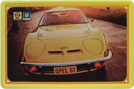 Blechschild-OPEL GT SPORTWAGEN-GELB