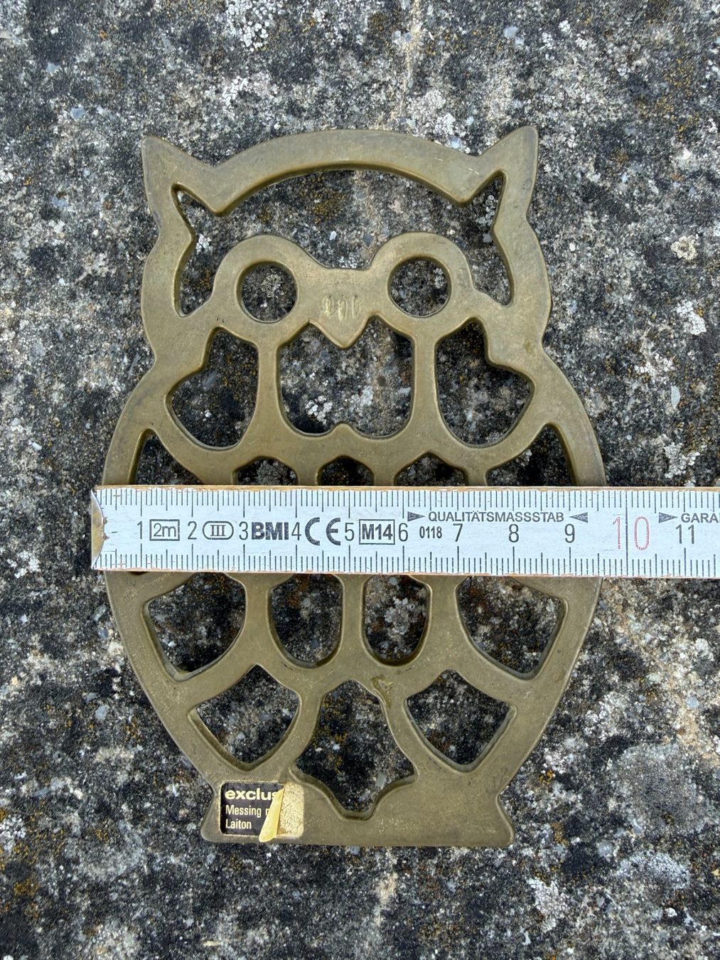 Sottobicchieri: Pfannenuntersetzer  Untersetzer  Eule  Uhu  Messing – Usato da Subingen venduto da ArtBead 5