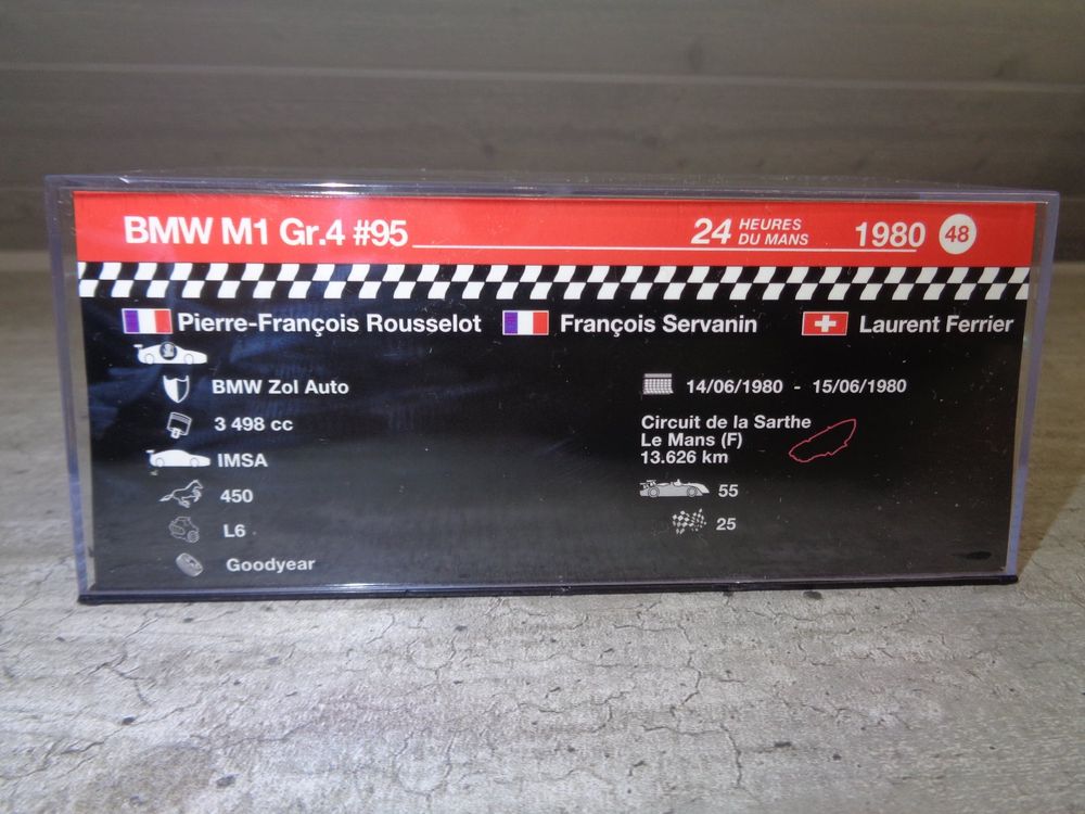 Modèle Réduit BMW M1 - 24h Du Mans 1981 - Échelle 1/43 Par IXO Altaya - Occasion