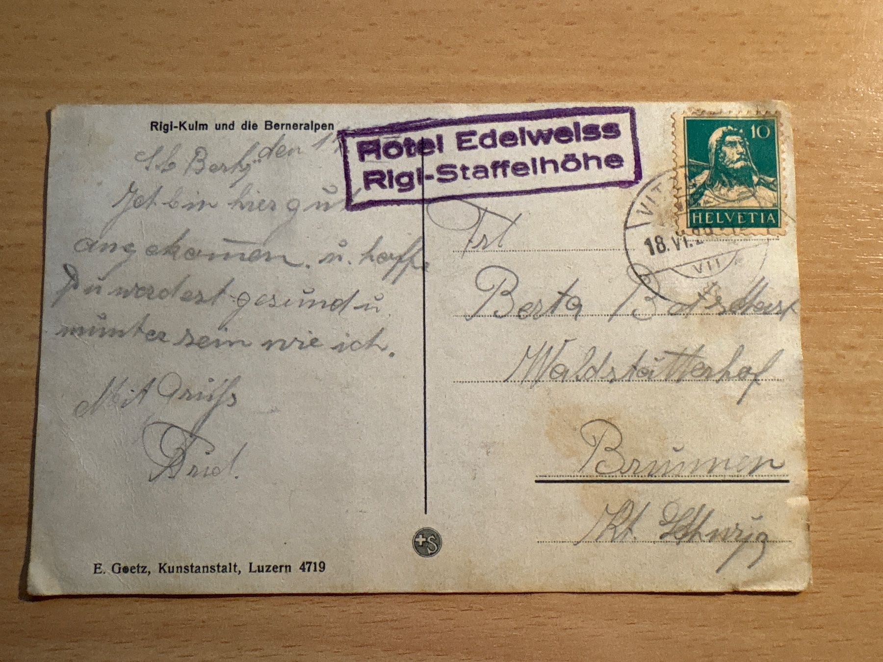 Cartoline postali: Ansichtskarte Rigi-Kulm gebraucht gelaufen – Usato da Ibach venduto da lisch3 1