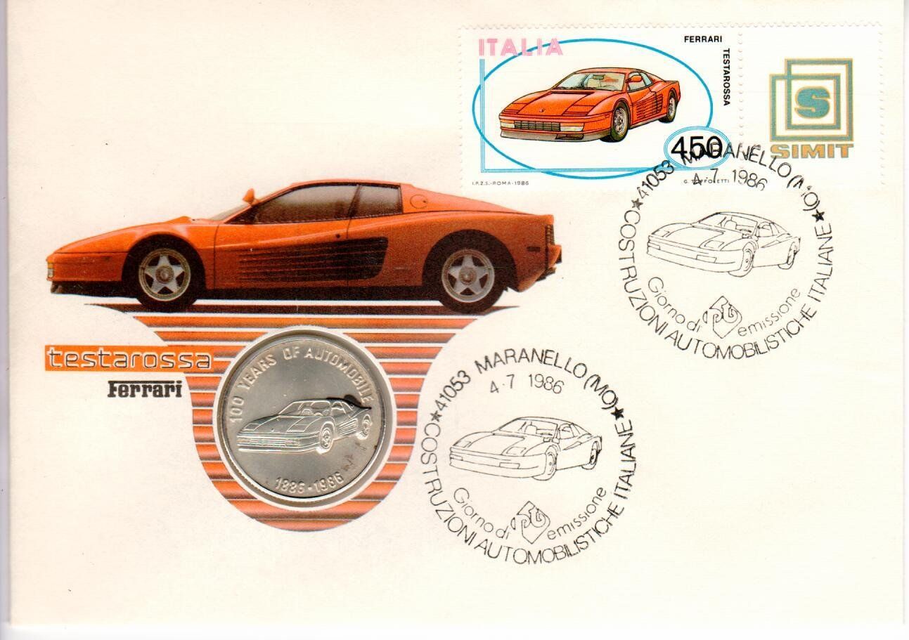 Alle Münzen: Münzbrief, Ferrari Testarossa – Gebraucht aus Wolhusen von Curver9