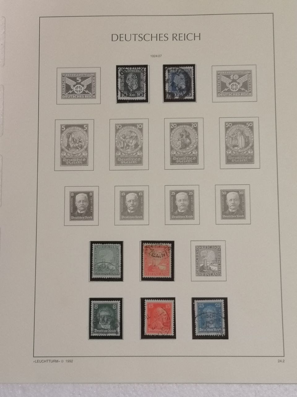 Tutti i francobolli: Deutsche Briefmarken 1920-1927. 7 Seiten. – Usato da Bern venduto da Yunkom 4