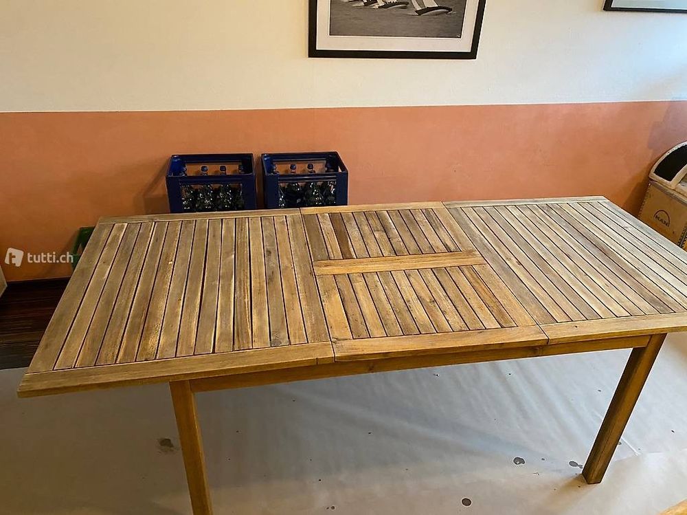 Gartentisch aus Holz ausziehbar Kaufen auf Ricardo